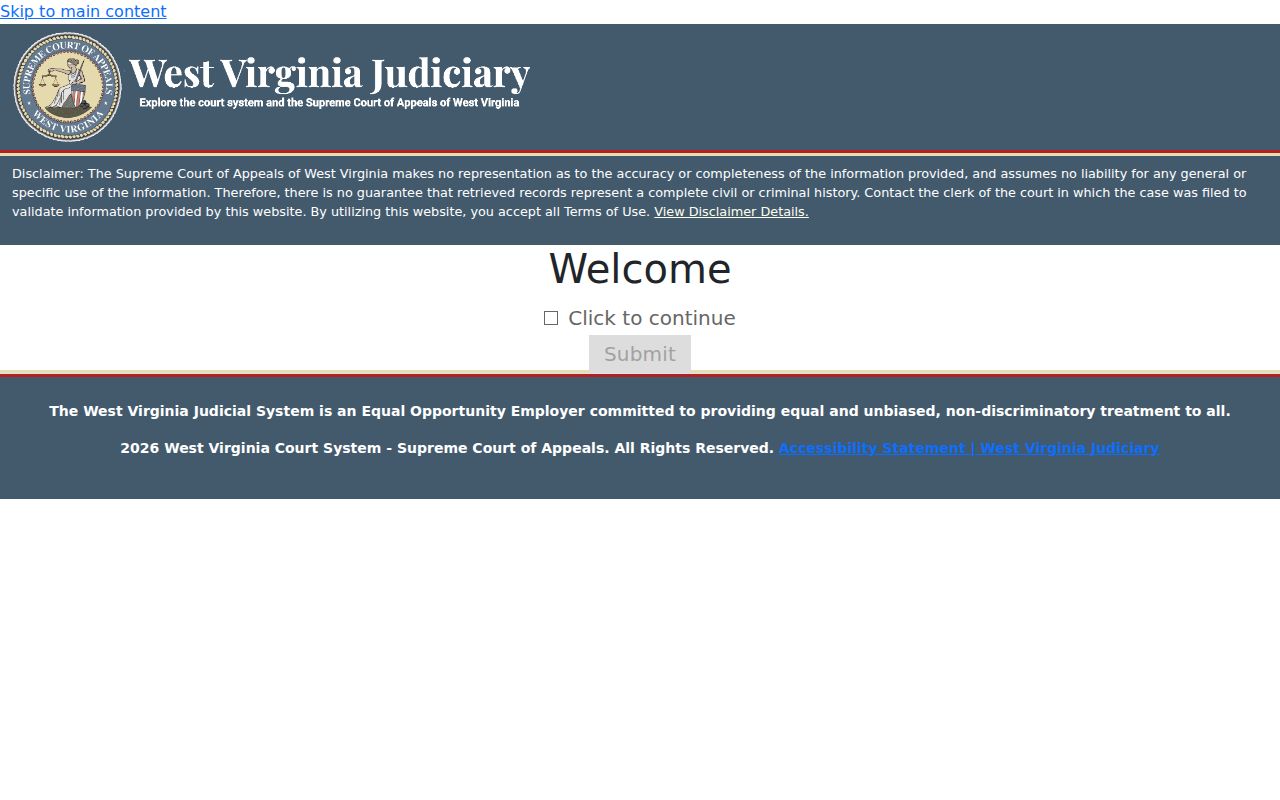 Wirt County criminal case search form for magistrate records