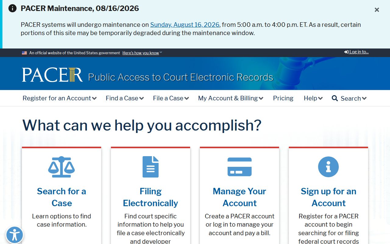 Wirt County federal criminal court records through PACER